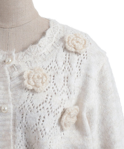 Knit Cardigan with Motif