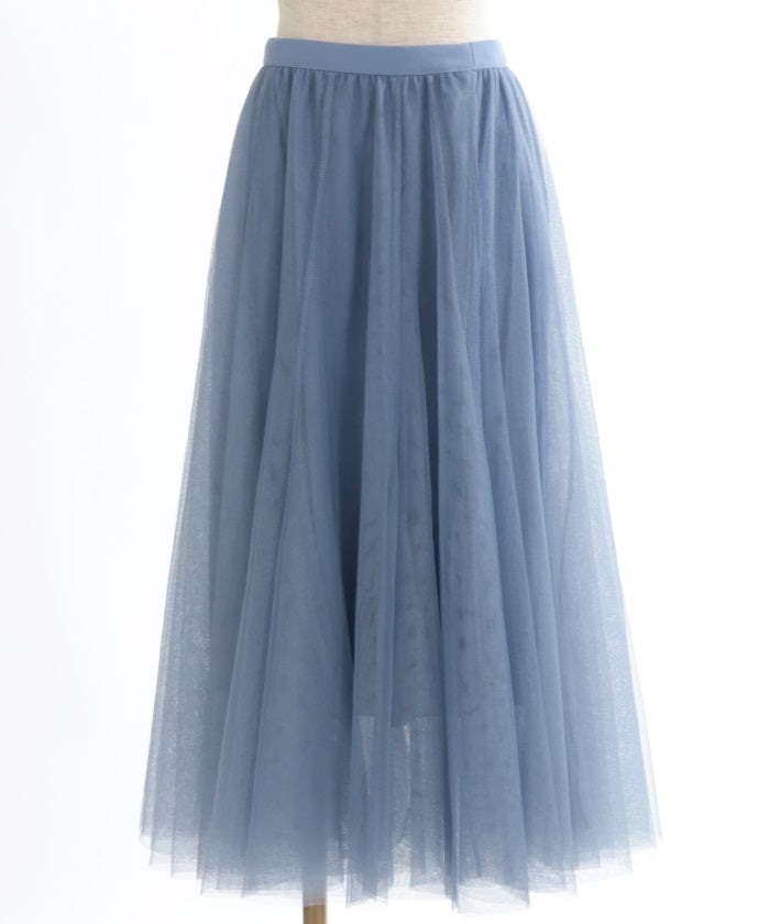 Acka tulle long skirt（ivory） size2