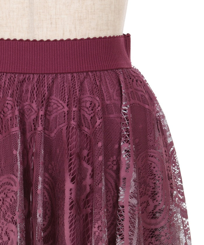 Gradation Lace Circular Skirt