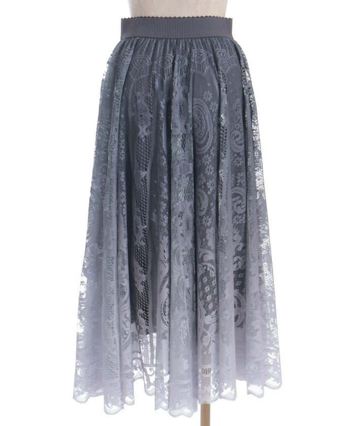 Gradation Lace Circular Skirt