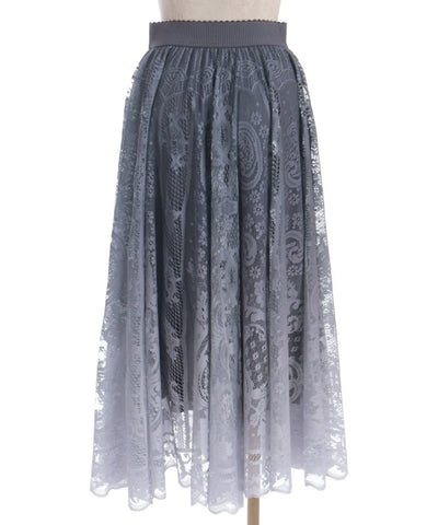 Gradation Lace Circular Skirt