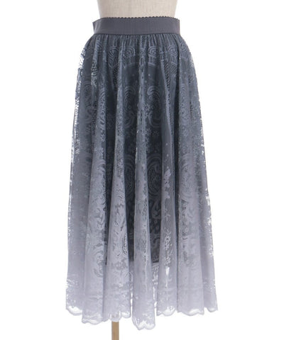 Gradation Lace Circular Skirt