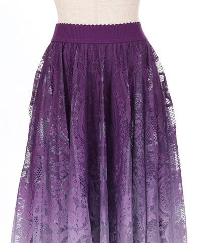 Gradation Lace Circular Skirt