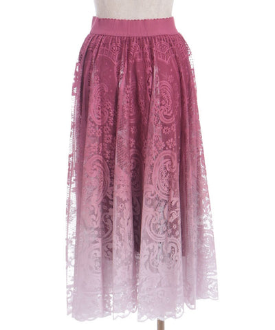 Gradation Lace Circular Skirt
