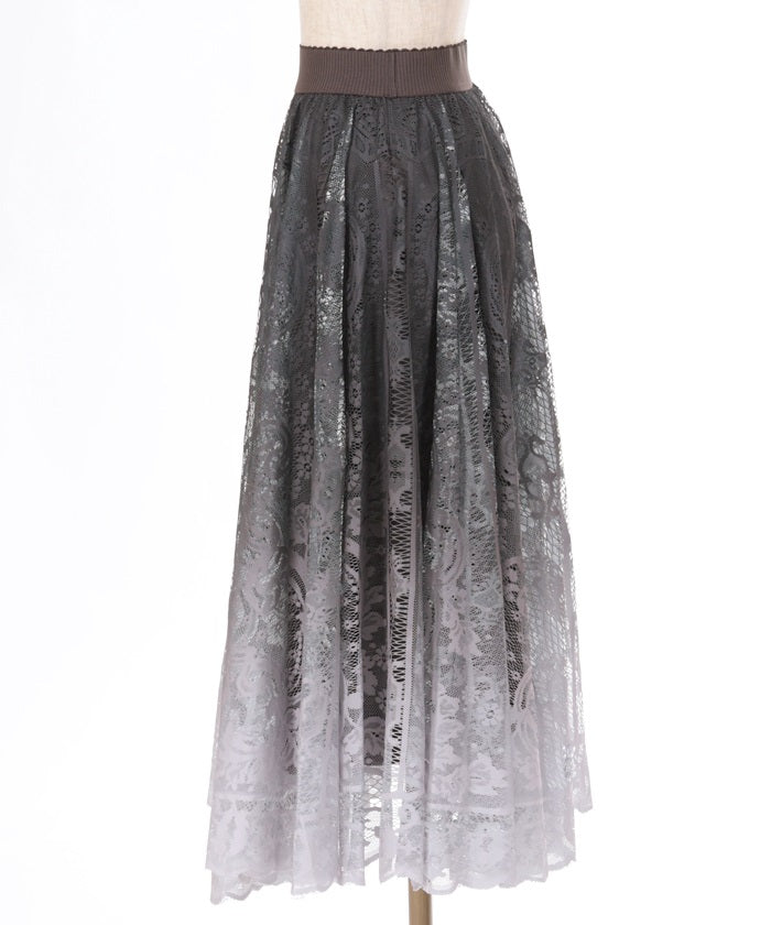 Gradation Lace Circular Skirt