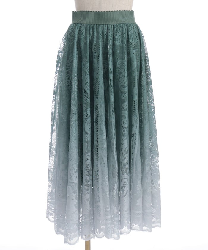 Gradation Lace Circular Skirt