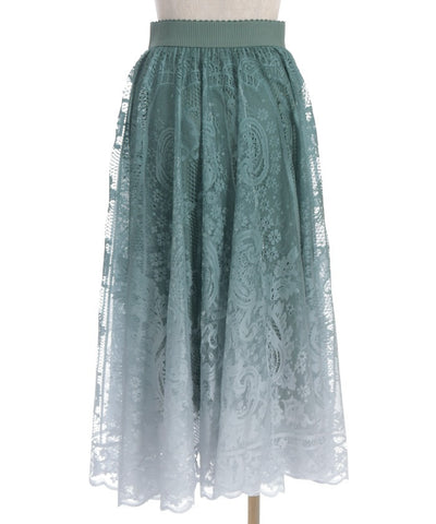 Gradation Lace Circular Skirt