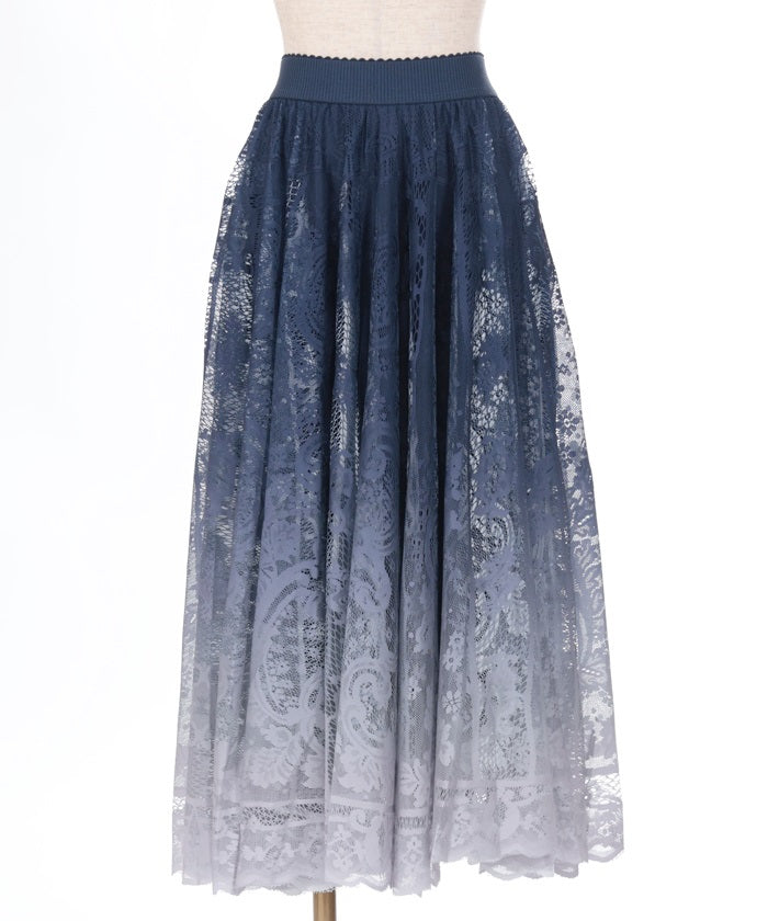 Gradation Lace Circular Skirt