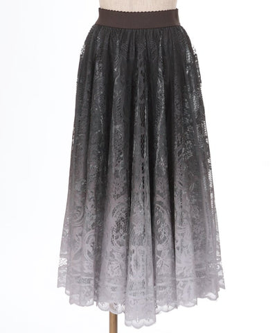 Gradation Lace Circular Skirt