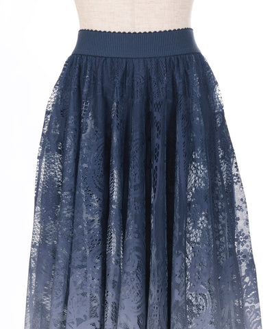 Gradation Lace Circular Skirt