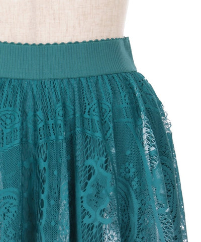 Gradation Lace Circular Skirt