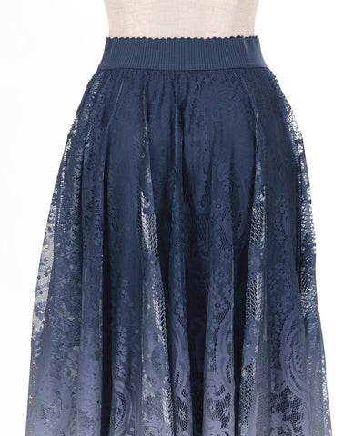 Gradation Lace Circular Skirt