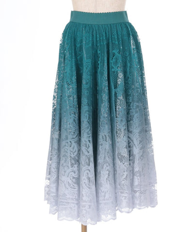 Gradation Lace Circular Skirt