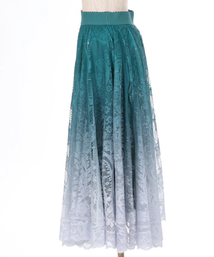 Gradation Lace Circular Skirt