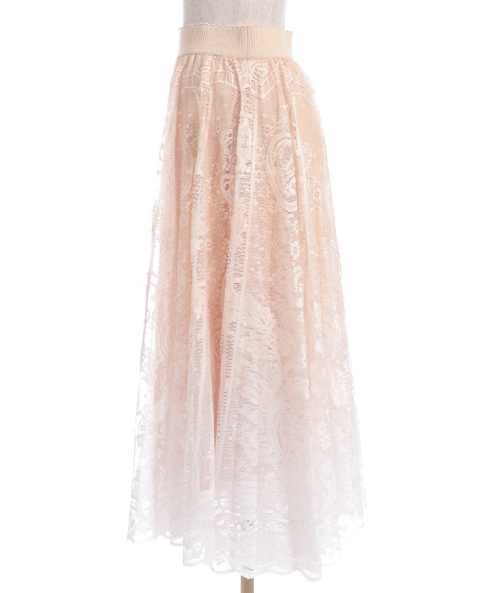 Gradation Lace Circular Skirt
