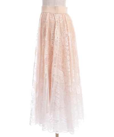Gradation Lace Circular Skirt