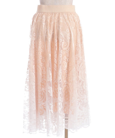 Gradation Lace Circular Skirt