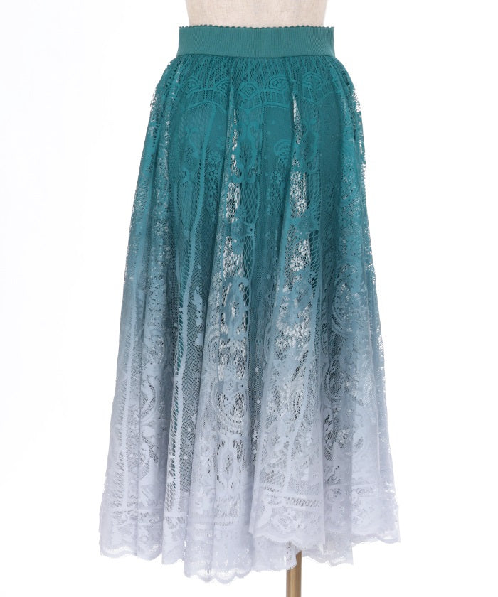 Gradation Lace Circular Skirt