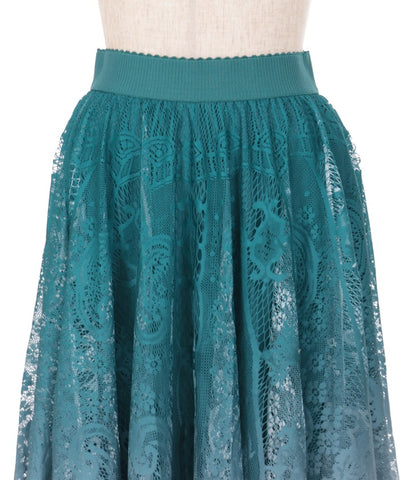 Gradation Lace Circular Skirt