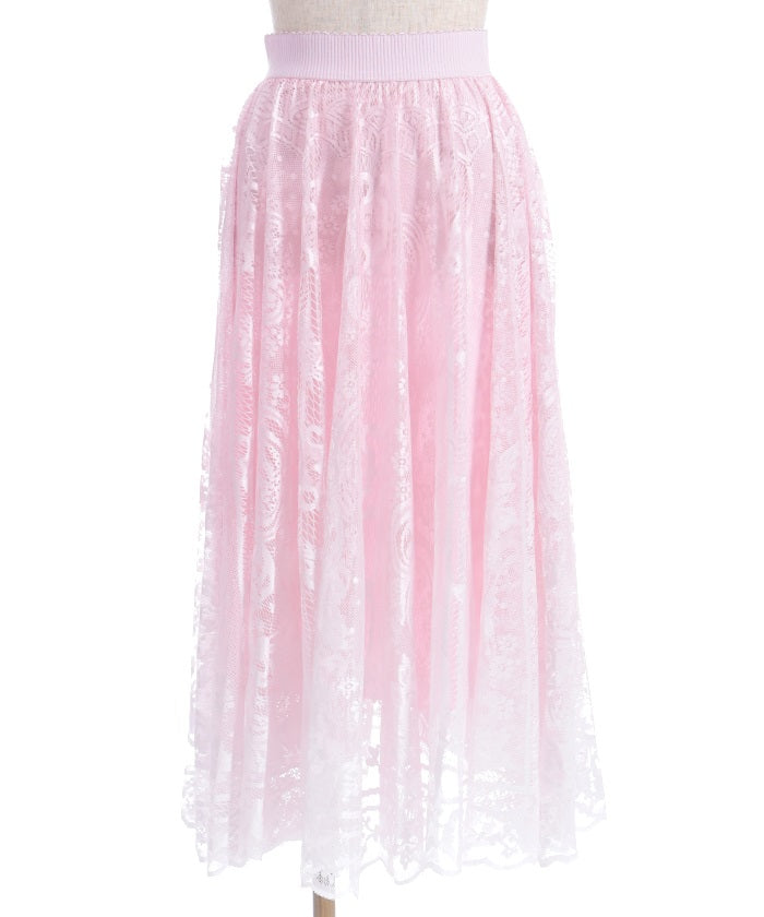 Gradation Lace Circular Skirt