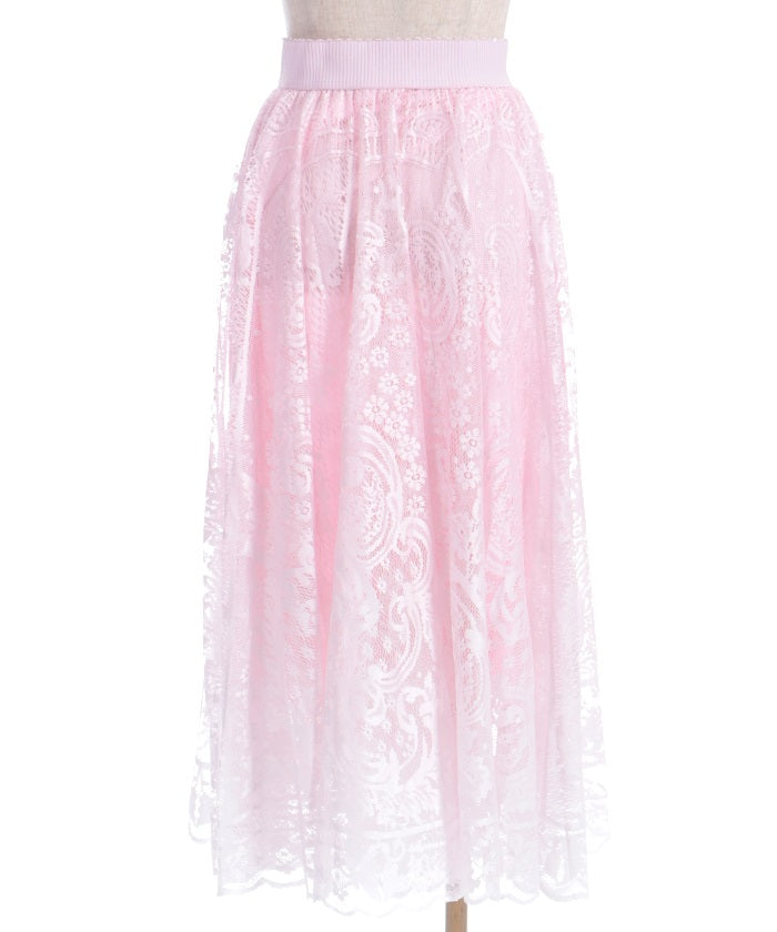 Gradation Lace Circular Skirt