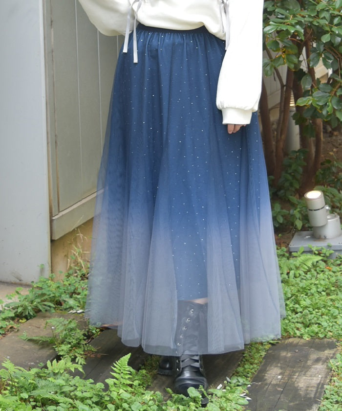 Tulle Lamé Skirt
