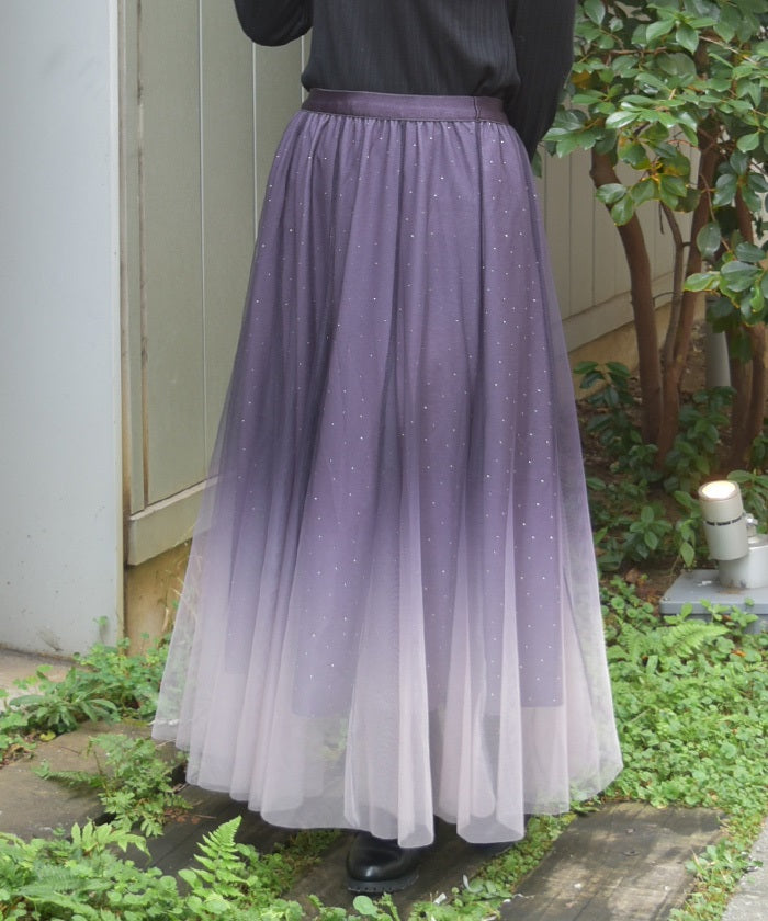 Tulle Lamé Skirt