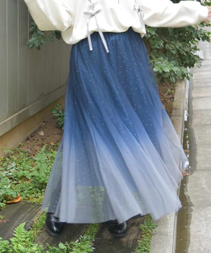 Tulle Lamé Skirt