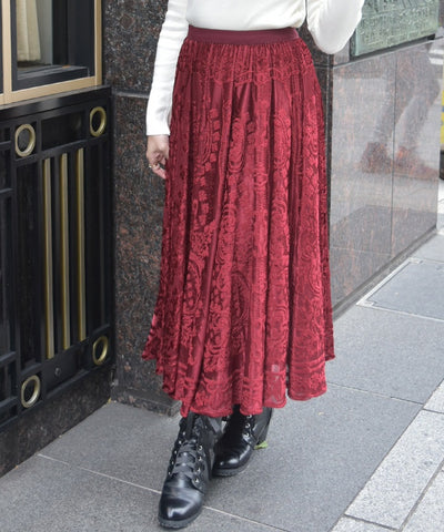 Velour Lace Skirt