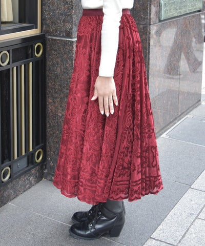 Velour Lace Skirt