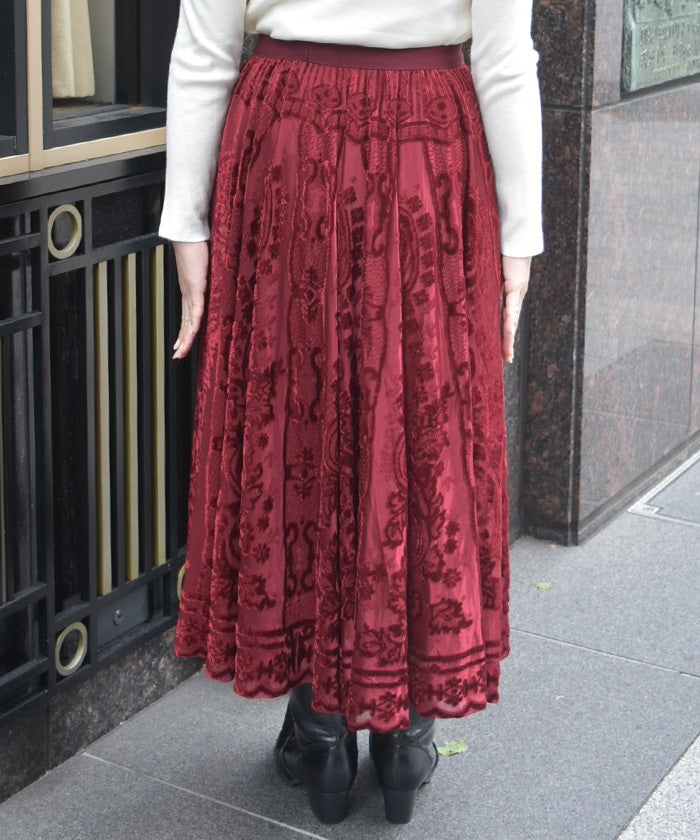 Velour Lace Skirt