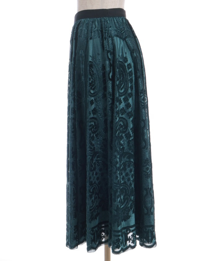 Velour Lace Skirt
