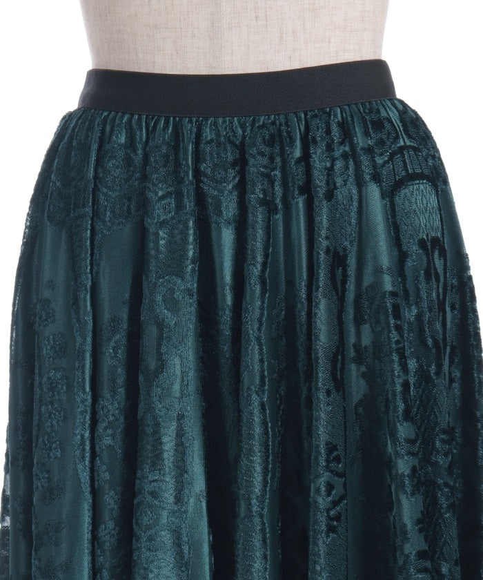 Velour Lace Skirt