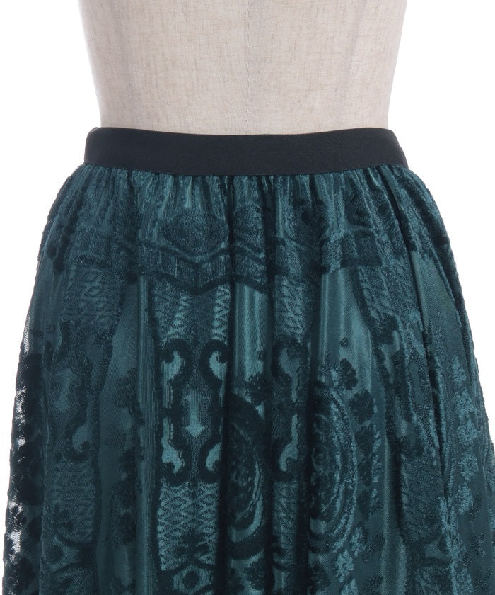 Velour Lace Skirt