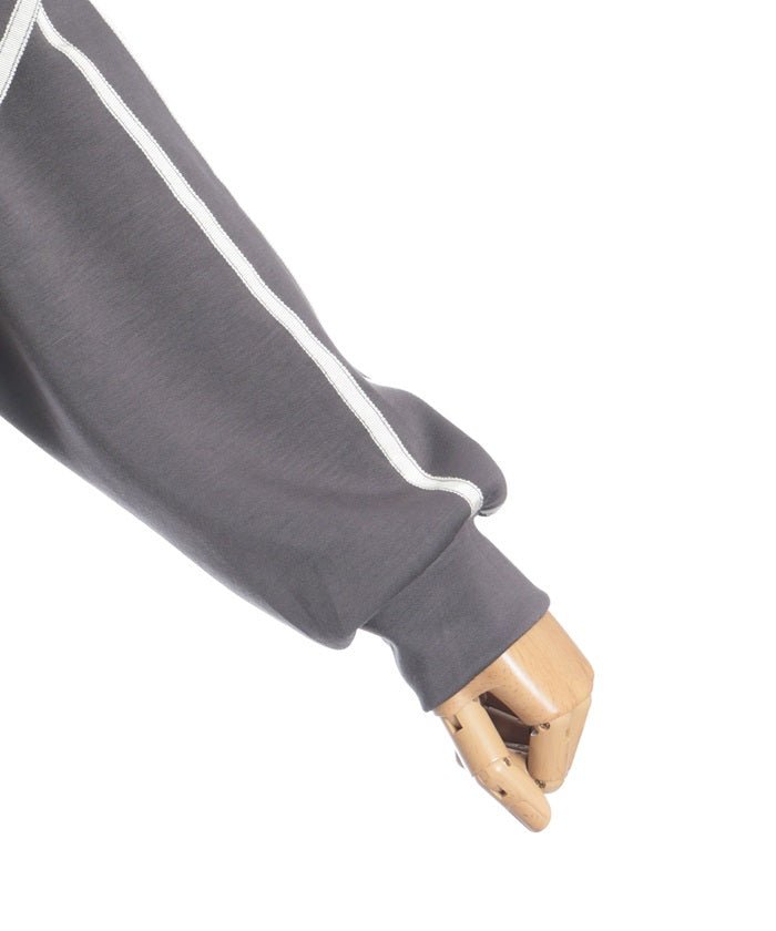 Sleeve Ribbon Cut-and-Sewn Pullover