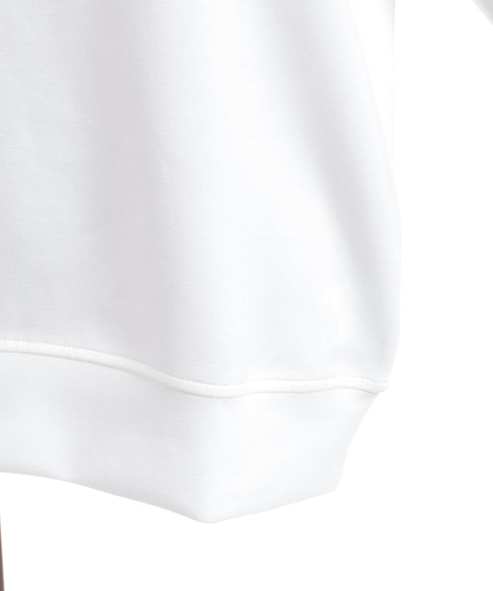 Sleeve Ribbon Cut-and-Sewn Pullover