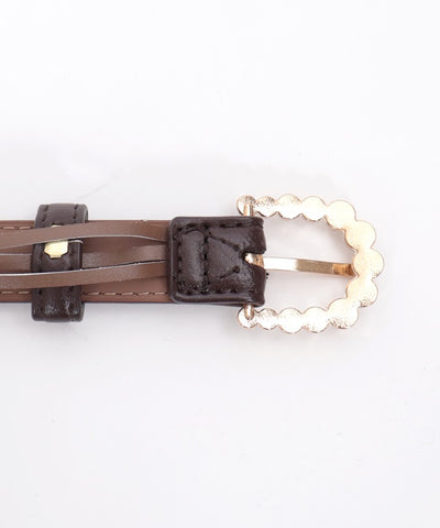 Pearl Buckle Thin Belt