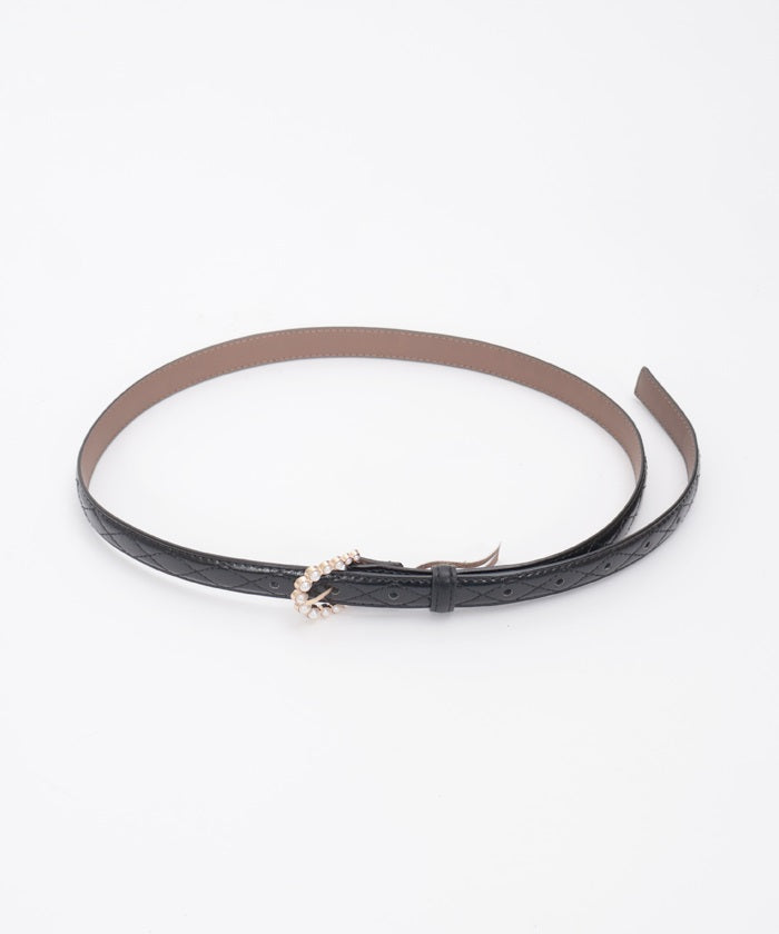 Pearl Buckle Thin Belt