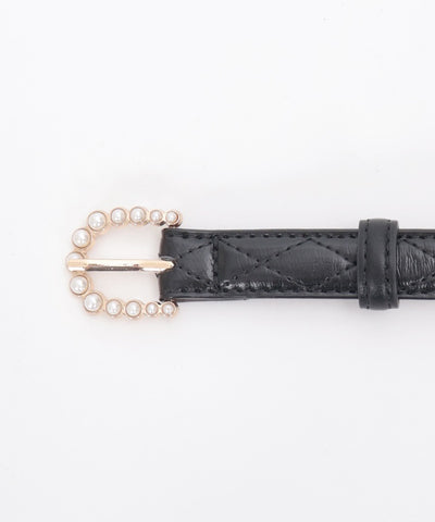 Pearl Buckle Thin Belt