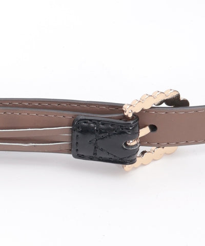 Pearl Buckle Thin Belt