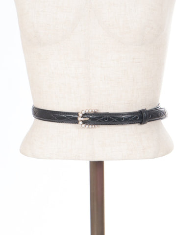 Pearl Buckle Thin Belt