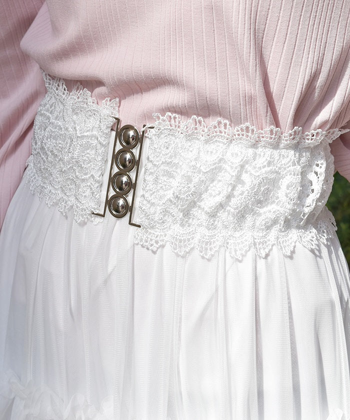 Lace Design Elastic Belt