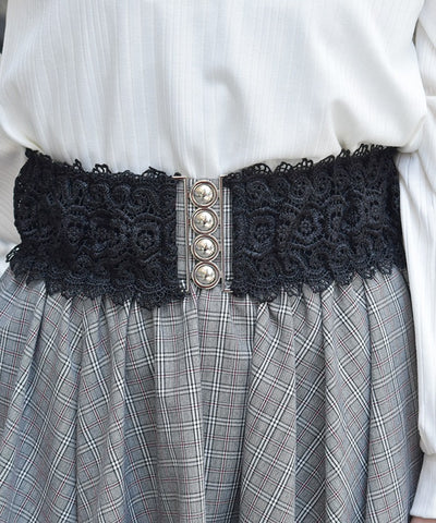 Lace Design Elastic Belt