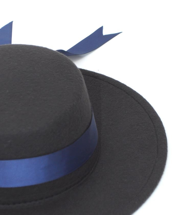 Felt Hat with Ribbon