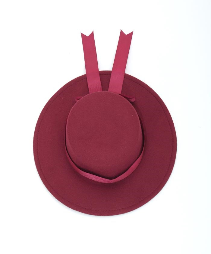 Felt Hat with Ribbon