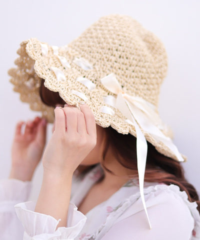 Ladder Ribbon Summer Hat
