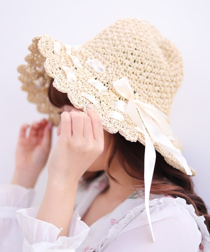 Ladder Ribbon Summer Hat
