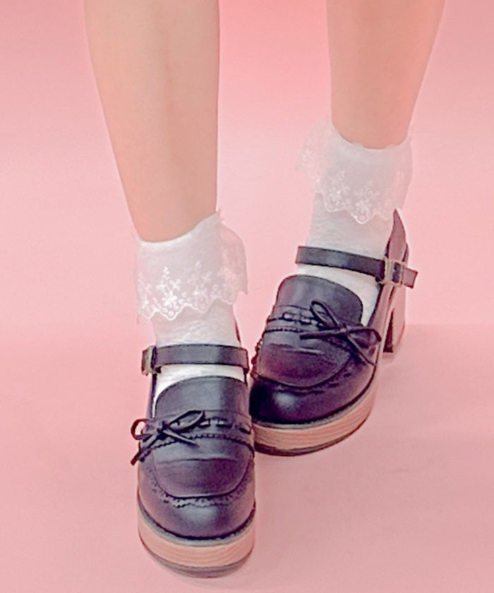 Lace Frill Crew Socks