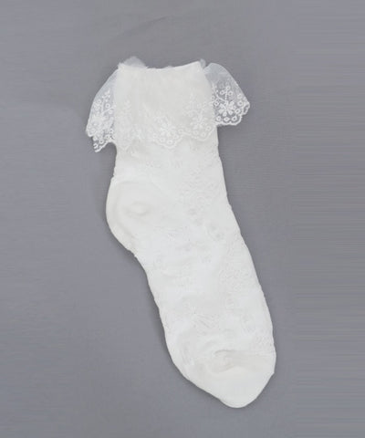 Lace Frill Crew Socks