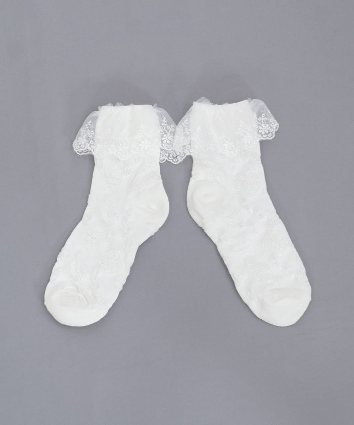 Lace Frill Crew Socks